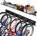 TORACK Wall Mounted Bike Storage Rack with Shelf, 6 Bikes Hangers by TORACK