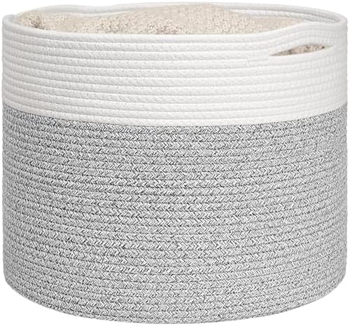Goodpick Woven Blanket Basket Living Room, Toy Bin for Playroom, 45L by Goodpick