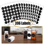 SWOMMOLY Spice Rack Organizer with 32 Glass Spice Jars and 396 Spice Labels - Image 3