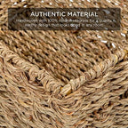 Best Choice Products Rustic Set Of 4 Multipurpose Stackable Seagrass Storage Basket, Handwoven Laundry Organizer Totes for Bedroom and Living Room, Shelves, Pantry w/Insert Handles - Natural - Image 2