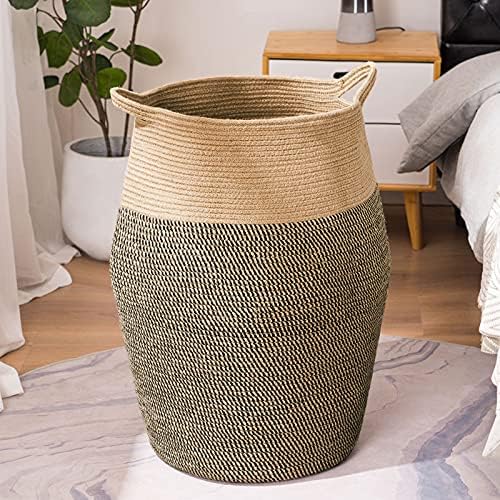 Extra Large Cotton Rope Laundry Hamper Basket, 105L Blanket Basket - Image 4