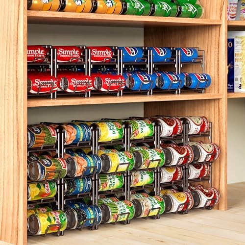 Simple Houseware 2-Pack Stackable Beverage Soda Can Dispenser Rack, Bronze - Image 6