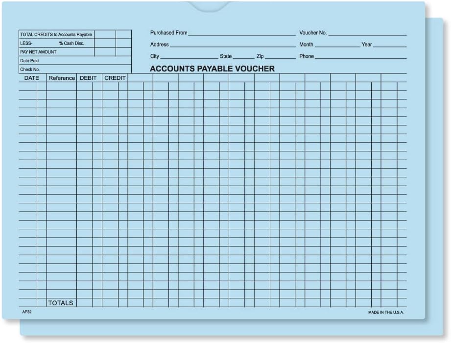 Accounts Payable Voucher 9" x 12" Dealer Deal Jackets Envelopes - Blue (Package of 100) by Unknown
