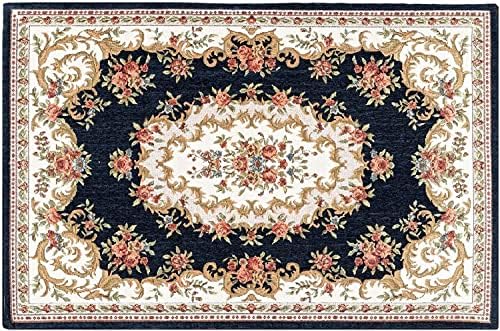 CHICHIC 32 x 48 Inch Indoor Welcome Door Mat for Home Entrance, Floor Mats for House Front Doormat Indoor Inside Outdoor Outside Entryway Rugs Anti-Slip Rubber Back Low Profile, Blue by CHICHIC