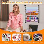Xbsyhx 7 Tier Wall Mount Ribbon Organizer, Metal Rack for Craft Room - Image 4
