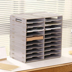 20-Slot Classroom Mailbox, Wooden Paper Organizers by Unknown