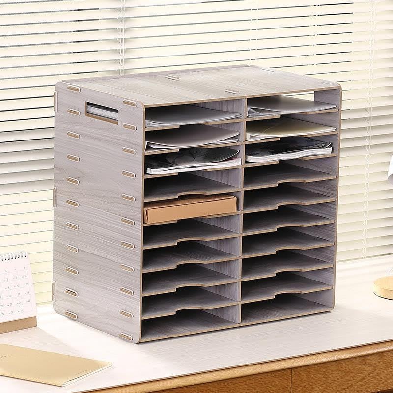 20-Slot Classroom Mailbox, Wooden Paper Organizers by Unknown