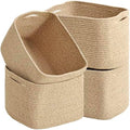 ICERZCZ Rope Storage Baskets for Organizing, 15x11x9 Mixed Brown 4 Packs by ICERZCZ