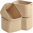 ICERZCZ Rope Storage Baskets for Organizing, 15x11x9 Mixed Brown 4 Packs by ICERZCZ