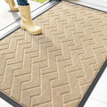 OLANLY Front Door Mat Outside 47x32, All-Season Absorbent Rubber Doormat by OLANLY