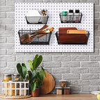 Sieral 4 Pcs Metal Pegboard Baskets Wire Organizer, Medium, Large, Black - Image 6