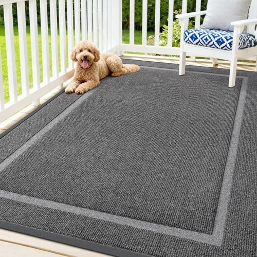 OLANLY Front Door Mat Outside 71x47, All-Season Heavy-Duty Rubber Doormat by OLANLY