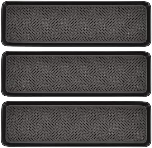 Matace 3 Pack Rubber Extra Large Shoe Tray for Entryway,Long Boot Tray,Slim Boot Mat for Indoor and Outdoor Use,16x55 in, Rectangular (Pack of 3) - Image 2