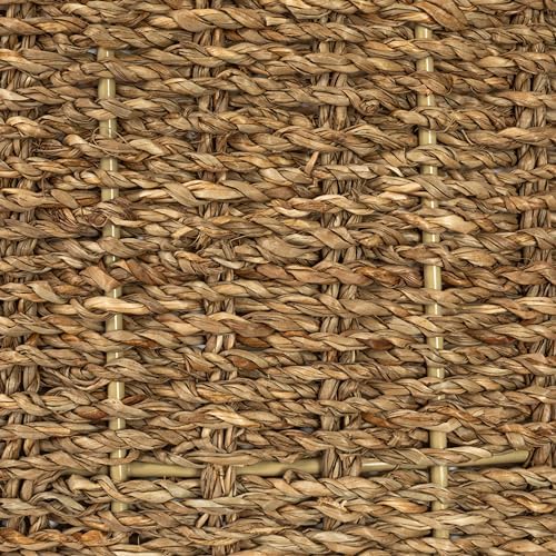 Household Essentials Round Seagrass Basket with Handles, Natural - Image 4