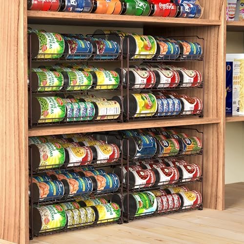 Simple Houseware 3-Tier Stackable Can Organizer Rack Hold 36 Cans, Bronze - Image 2