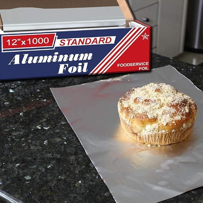 12"x1000 Aluminum Foil Roll | Ideal for Grilling, Baking, & Food Storage | Durable, Versatile for Home & Professional Use | Premium Quality, Commercial Grade, w/Easy Tear Dispenser Box (Pack of 4) - Image 5