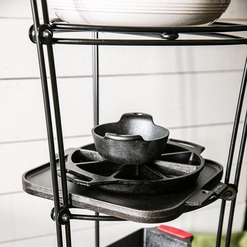 Lodge Cookware Storage Tower 6-Tier Storage Rack, Matte Black - Image 3