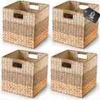 CHI AN HOME 12x12 Baskets for Cube Storage, Wicker Cube Storage Bins Set 4 by ChiAnHome