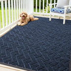 OLANLY Front Door Mat Outside 71x47, All-Season Absorbent Rubber Doormat by OLANLY