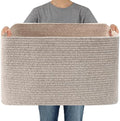 JMvicyroam 96L Large Woven Cotton Rope Blanket Basket, Oatmeal by JMvicyroam