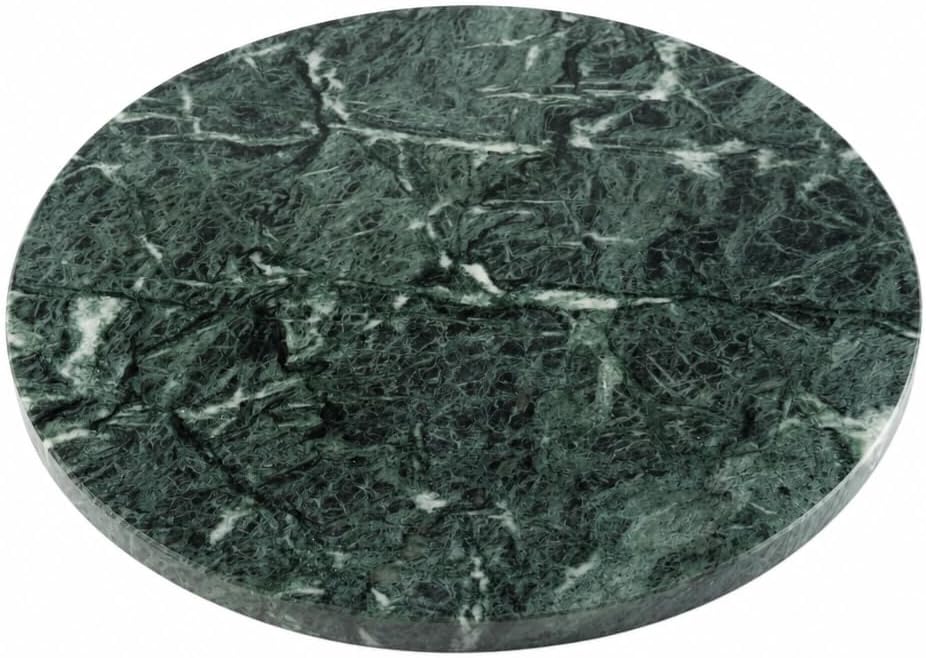 Koville 16'' Green Marble Lazy Susan Marble Turntable for Kitchen Dinning, Lazy Susans Organizer for Cabinet, Serving Rotation Spinning Tabletop Organizer Swiveling, Spice Rack Storage(Indian Green) by Koville