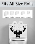 Antlers Toilet Tissue Holder,Animal Paper Holders,Decorative Metal Papers Holder,Funny Toilet Animal Storage for Bathrooms,Bathroom Paper Organizer for Extra 8 Rolls Free Standing Art Decor - Image 3