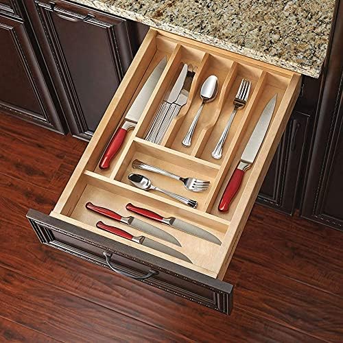 Rev-A-Shelf Trim-to-Custom-Fit Wooden Silverware Drawer Divider Organizer - Image 5