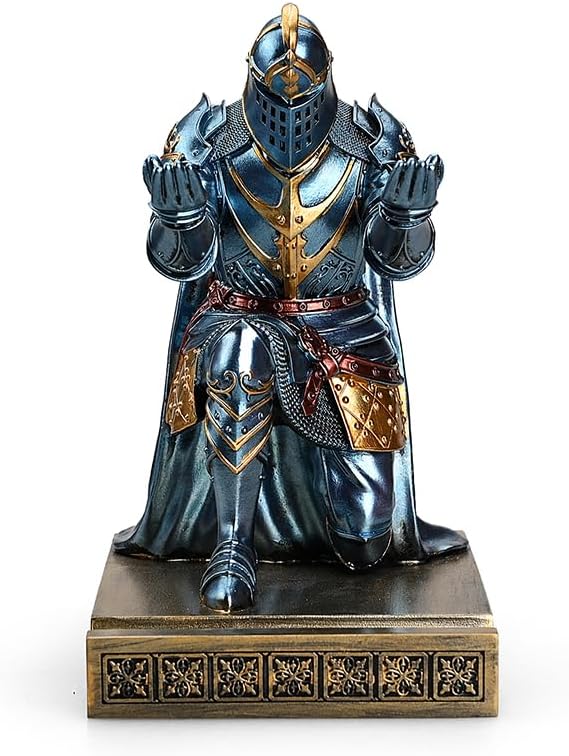 Knight Pen Holder Desk Organizer Office Decor Letter Opener for Desk Blue - Image 2