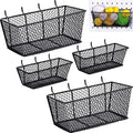 Sieral 4 Pcs Metal Pegboard Baskets Wire Organizer, Small, Large, Black by Sieral