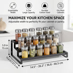 Adjustable 3-Tier Spice Rack – Expandable Metal Spicy Shelf Organizer - Image 2