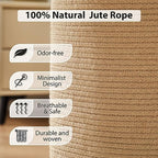 Fiona's magic Jute Rope Laundry Hamper, 58L Tall Blanket Storage - Image 3