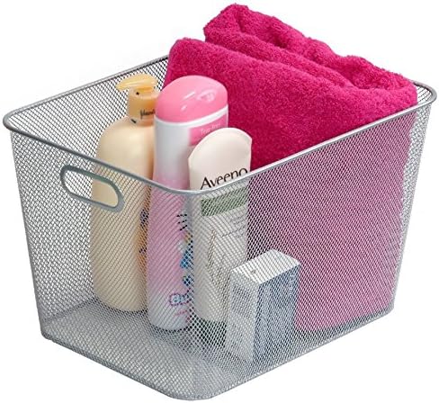 YBM Home Mesh Wire Storage Basket for Shelves, Pantry Organization, and Kitchen - Multipurpose Steel Wire Basket Holder Bin for Organizing Office Supplies, Household Toiletries and Laundry Supplies - Image 5
