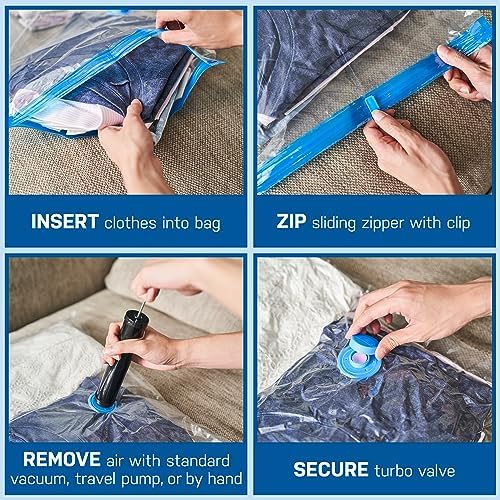 Spacesaver Vacuum Storage Bags with Hand Pump, Jumbo, 10 Pack - Image 7