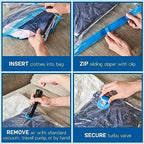 Spacesaver Vacuum Storage Bags with Hand Pump, Jumbo, 10 Pack - Image 7