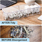 Tatuo Cord Organizer Box with Lid, Clear, 8 Pack - Image 6