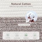 ECDYQXVU 15x10x9 Woven Cotton Rope Storage Basket, Leather Handles 2 Pack - Image 2
