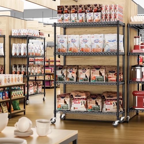 IZEUK Garage Shelving Wide Storage Shelves 4 Tier Metal Shelves 3200 LBS Heavy Duty Adjustable Utility Shelf Rack Black 23.6" D x 53.1" W x 73.6" H - Image 2