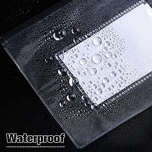 Marspark 100 Pcs 100 Pcs Zip Envelope Poly Clear Pencil Pouch, Black - Image 5