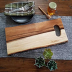 Lipper International Acacia Tree Bark Serving Plank with Handle for Cheese, Crackers, and Hors D'oeuvres - Image 5
