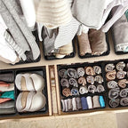 Simple Houseware Interlocking Desk Drawer Bins Organizer, 42 Packs, Black - Image 4