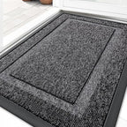 OLANLY Front Door Mat Outside 33x21, All-Season Heavy-Duty Rubber Doormat by OLANLY