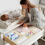 DIMJ Drawer Organizer Clothes 10 Pack - Foldable Baby Organizers and Storage & Dresser Organizer for Bedroom, Closet - Nursery Organization Dresser Dividers for underwear, Sock,Bra, Belt, Tie, Beige - Image 2
