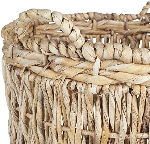 Household Essentials Brown Tall Round Wicker Storage Basket 19'' x 25'' - Image 3