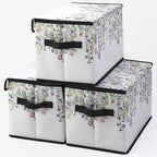 Stackable Clothes Storage Bins with Lids 3 Pack by BestSellers